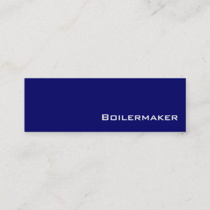 Navy white Boilermaker business cards