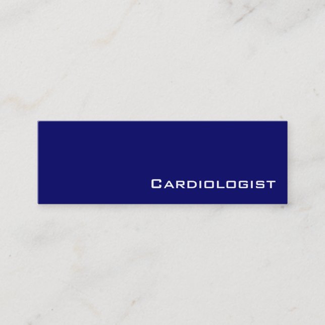 Navy white cardiologist business cards (Front)