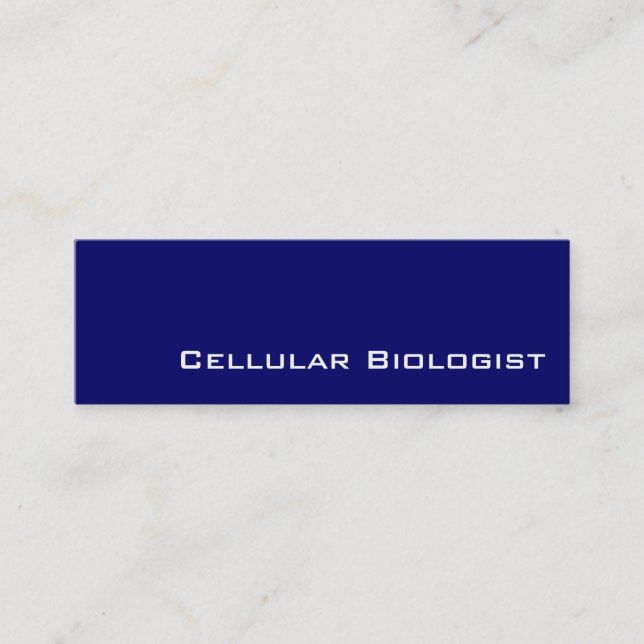 Navy white Cellular Biologist business cards (Front)