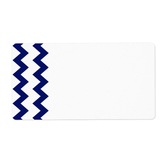 Navy White Chevrons Label (Front)