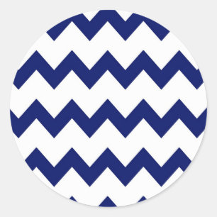 Navy White Chevrons Sticker