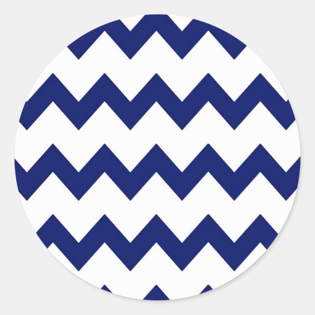 Navy White Chevrons Sticker (Front)