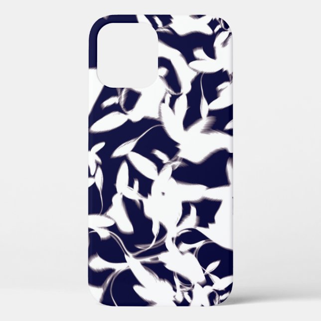 Navy & White colour pattern design made with plant Case-Mate iPhone Case (Back)