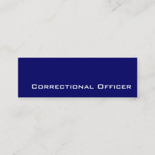 Navy white Correctional Officer business cards