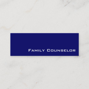 Navy white family counsellor business cards
