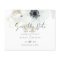 Navy White Gold Floral Wedding Save Date Budget