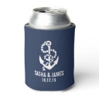 Navy & White Nautical Rope & Anchor Wedding Favour