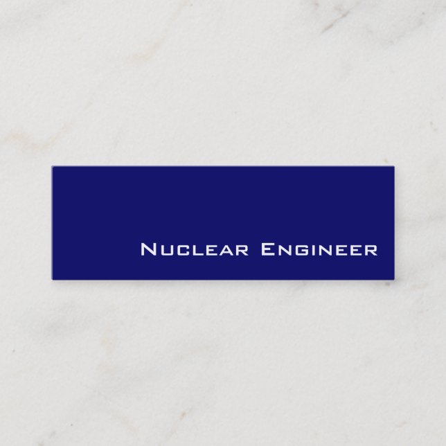 Navy white Nuclear Engineer business cards (Front)