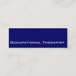Navy white Occupational Therapist business cards