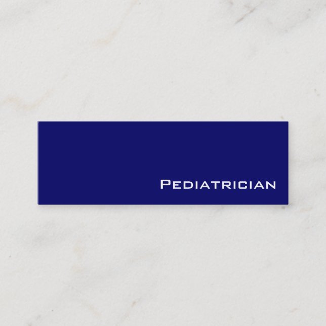Navy white paediatrician business cards (Front)
