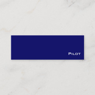 Navy white pilot business cards