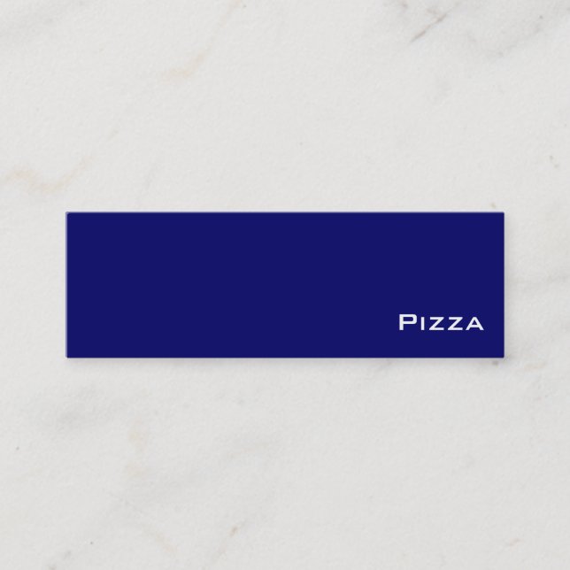 Navy white pizza business cards (Front)