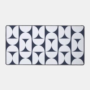 Navy & White Retro Arch Desk Mat   Modern Office
