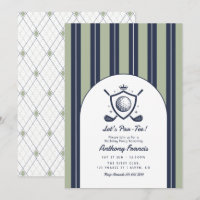 Navy, White & Sage Preppy Country Club Golf Party