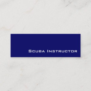 Navy white Scuba Instructor business cards