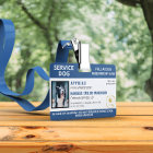 Navy White Service Dog Logo & Photo ID