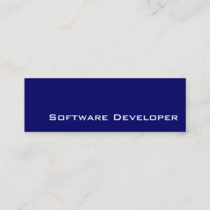 Navy white Software Developer business cards