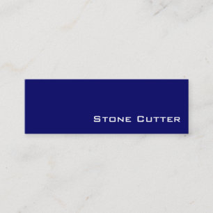 Navy white Stone Cutter business cards