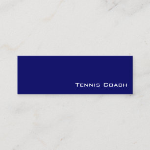 Navy white tennis coach business cards