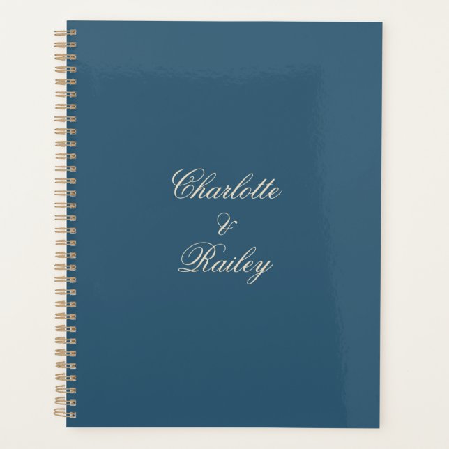 Navy White Wedding Planner (Front)