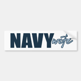 NAVY WIFE BUMPER STICKER
