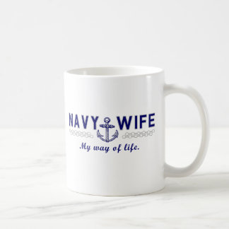 NAVY WIFE COFFEE MUG