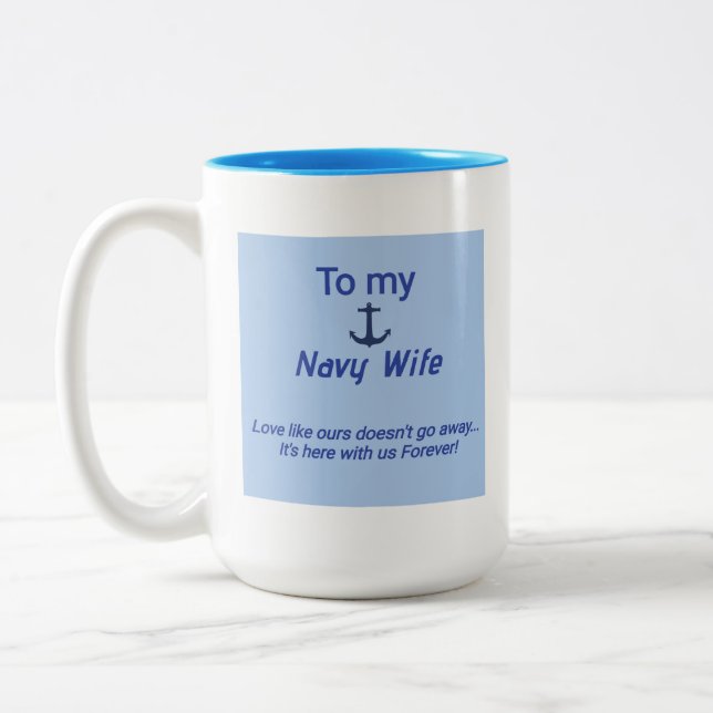 Navy Wife Coffee Mug (Left)