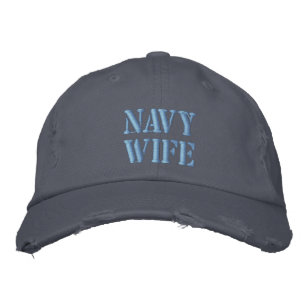 NAVY WIFE Embroidered Hat