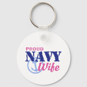 Navy Wife Key Ring