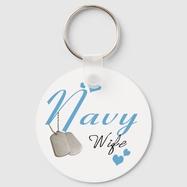 Navy Wife Keychain (Front)