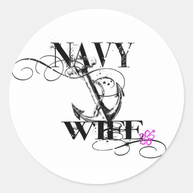 navy wife sticker (Front)
