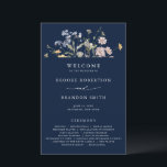 Navy Wildflower Meadow Garden Boho Wedding Program<br><div class="desc">Capture the beauty of nature on your special day with our exquisite wildflower watercolor wedding program. Elegant, unique, and blooming with love. Use the text fields to personalise your design with your own wording and details. If you want to change the font style, colour or text placement, simply click the...</div>