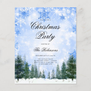 Navy Winter Christmas Invite Program Menu