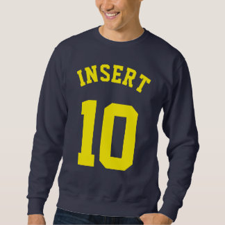 Navy & Yellow Adults | Sports Jersey Design Sweatshirt