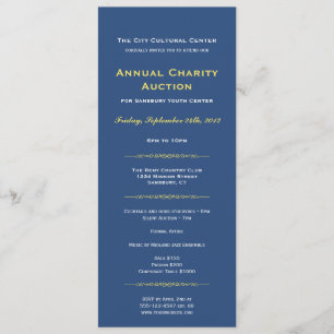 Navy yellow business gala event corporate long invitation