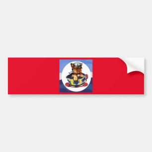 Navy Yorkie Poo Bumper Sticker