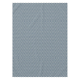 Navy Zig Zag Wave Pattern Tablecloth