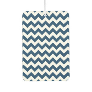 Navy Zigzag, Navy Chevron, Geometric Pattern Car Air Freshener