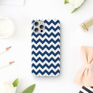 Navy Zigzag, Navy Chevron, Geometric Pattern iPhone 11 Case