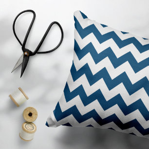 Navy Zigzag, Navy Chevron, Geometric Pattern Pillowcase