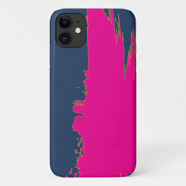 NavyBlue  PinkSplash Case-Mate iPhone Case (Back)