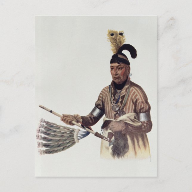 Naw-Kaw or 'Wood', a Winnebago Chief Postcard (Front)