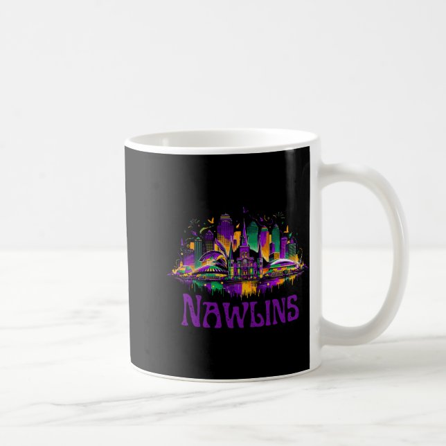 Nawlins New Orleans Cityscape Mardi-gras Souvenir  Coffee Mug (Right)