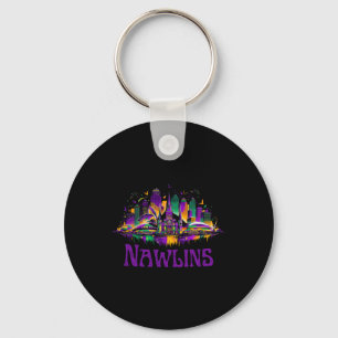 Nawlins New Orleans Cityscape Mardi-gras Souvenir  Key Ring
