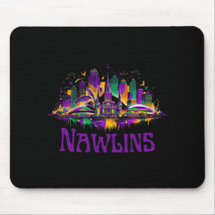 Nawlins New Orleans Cityscape Mardi-gras Souvenir Mouse Pad
