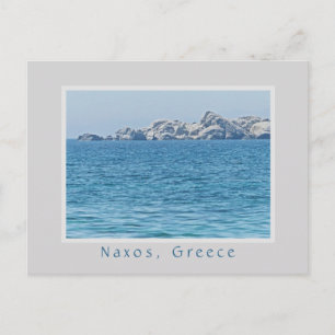 NAXOS, GREECE/LINE OF BOULDERS IN SEA POSTCARD