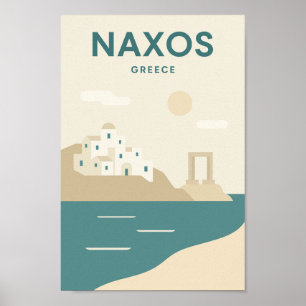 Naxos Greece Minimalist Poster