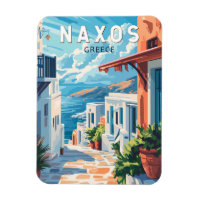 Naxos Greece Travel Art Vintage