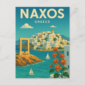 Naxos Greece Vibrant Postcard