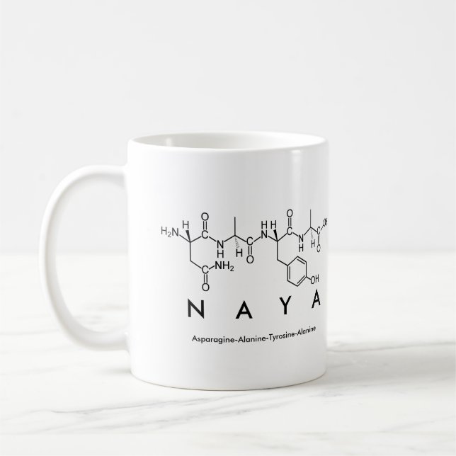 Naya peptide name mug (Left)